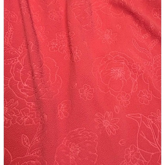 LuLaRoe Womens Dress Size 2XL Amelia Dark Pink Salmon Embossed Floral 2X XXL NWT - Picture 5 of 6